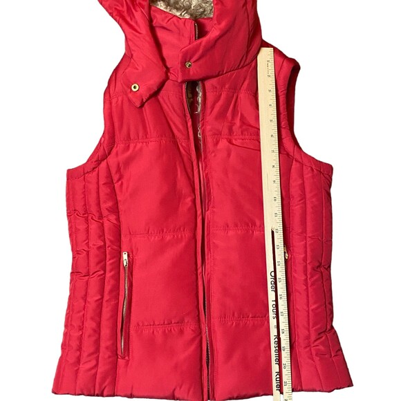 Love Tree Women's Red Vest Jacket Coat Size Medium- Light Weight - Picture 3 of 11